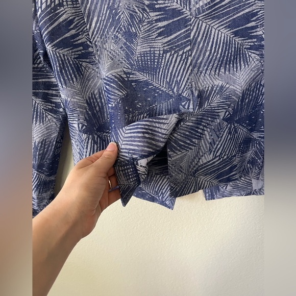 Anthropologie Cartonnier Navy Fern Brocade Smart Suit Jacket Womens Size 10 - Picture 10 of 15